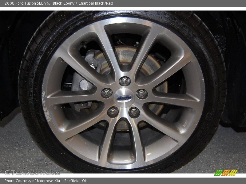 Black Ebony / Charcoal Black/Red 2008 Ford Fusion SEL V6
