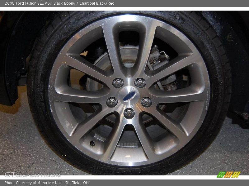Black Ebony / Charcoal Black/Red 2008 Ford Fusion SEL V6