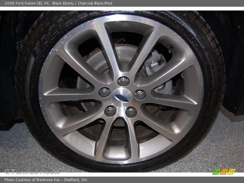 Black Ebony / Charcoal Black/Red 2008 Ford Fusion SEL V6