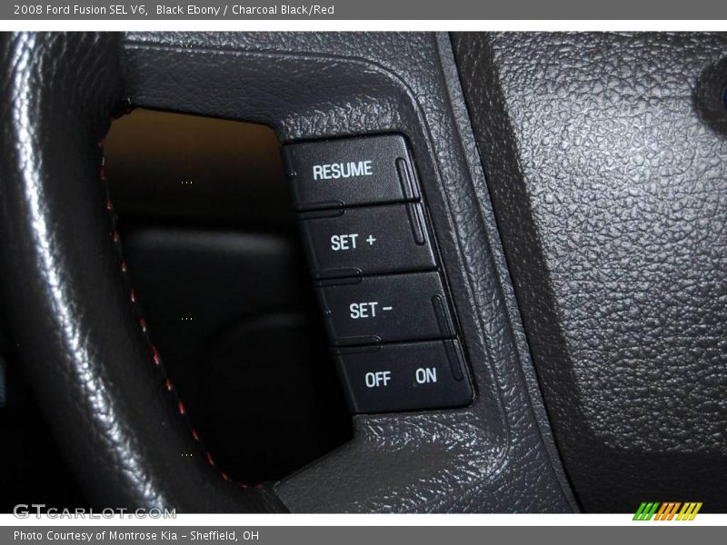 Black Ebony / Charcoal Black/Red 2008 Ford Fusion SEL V6