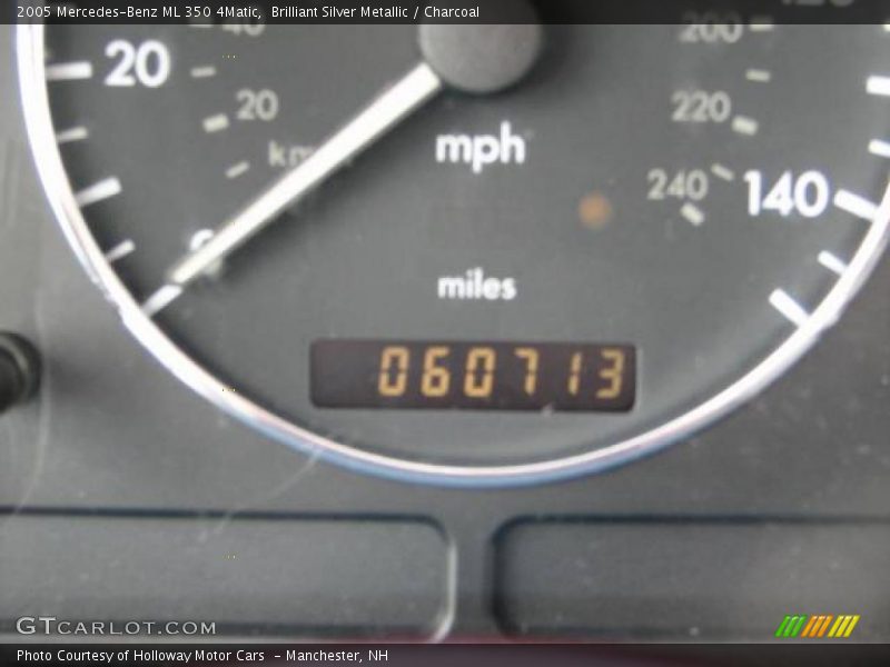 Brilliant Silver Metallic / Charcoal 2005 Mercedes-Benz ML 350 4Matic