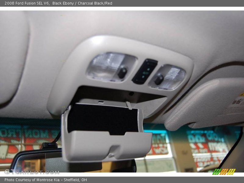 Black Ebony / Charcoal Black/Red 2008 Ford Fusion SEL V6