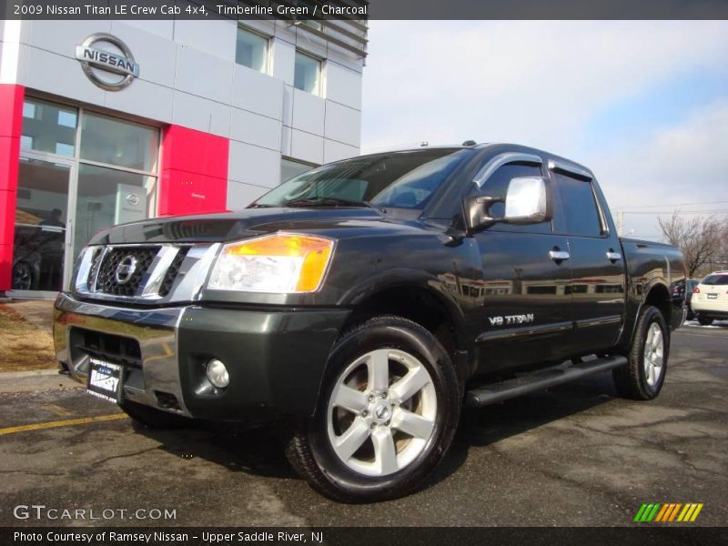 Timberline Green / Charcoal 2009 Nissan Titan LE Crew Cab 4x4