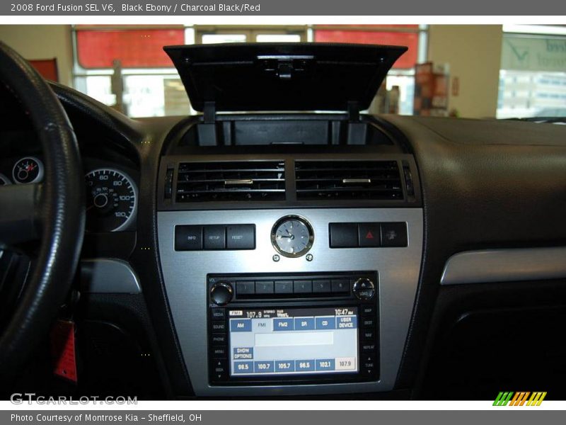 Black Ebony / Charcoal Black/Red 2008 Ford Fusion SEL V6