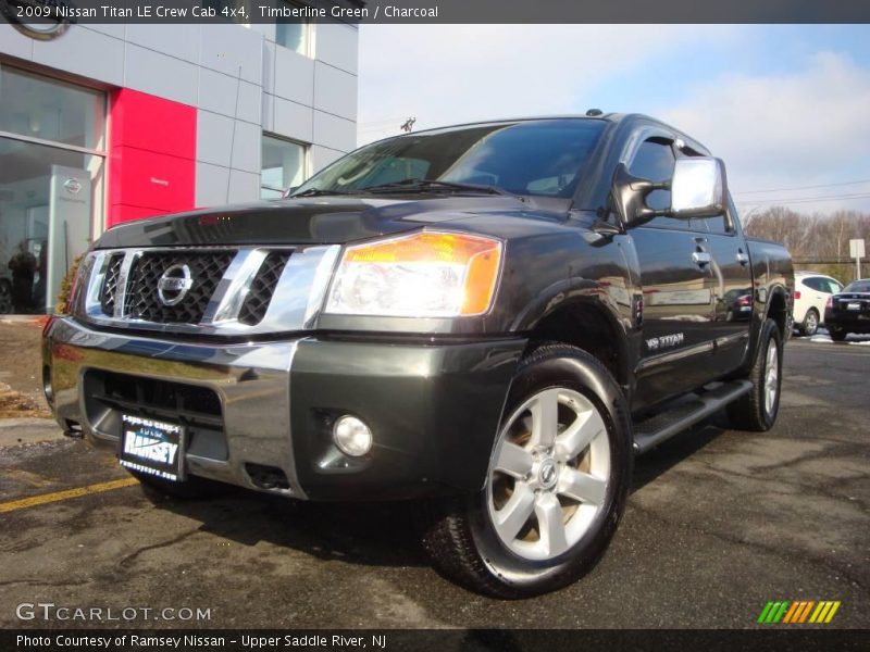 Timberline Green / Charcoal 2009 Nissan Titan LE Crew Cab 4x4