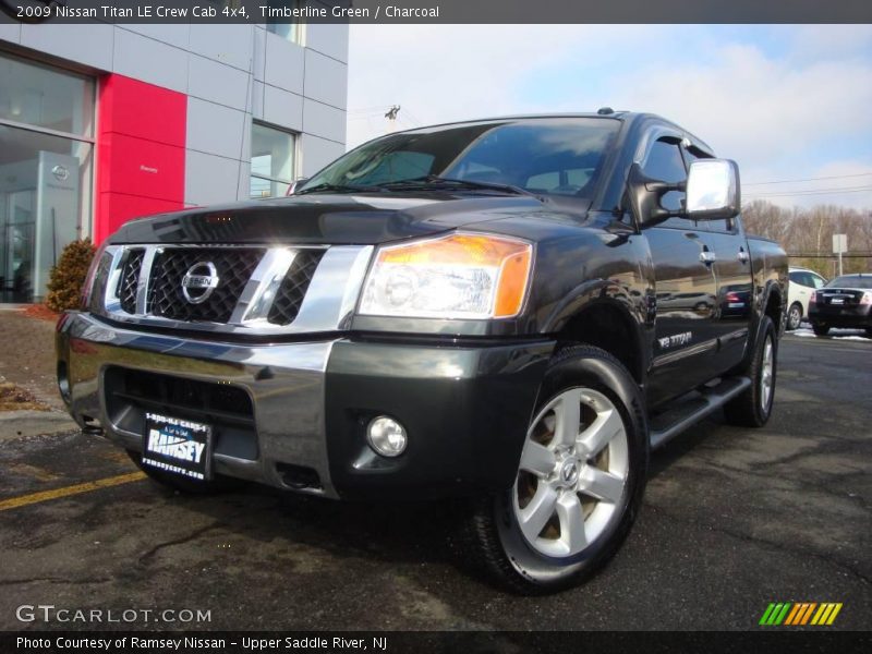 Timberline Green / Charcoal 2009 Nissan Titan LE Crew Cab 4x4