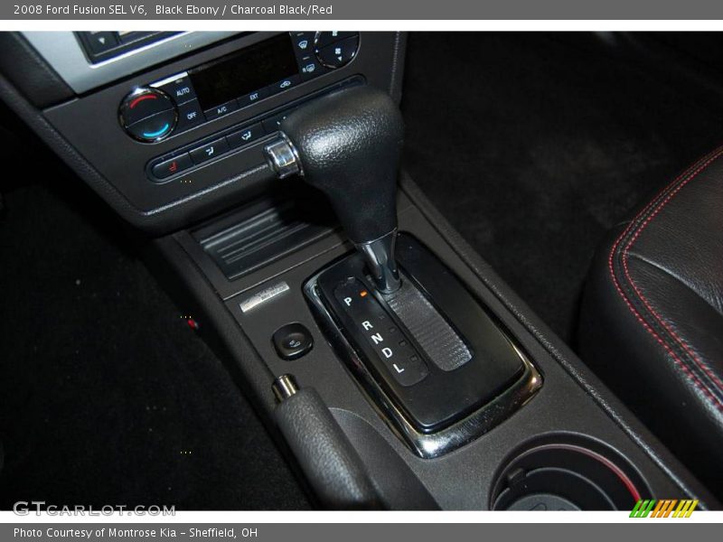 Black Ebony / Charcoal Black/Red 2008 Ford Fusion SEL V6