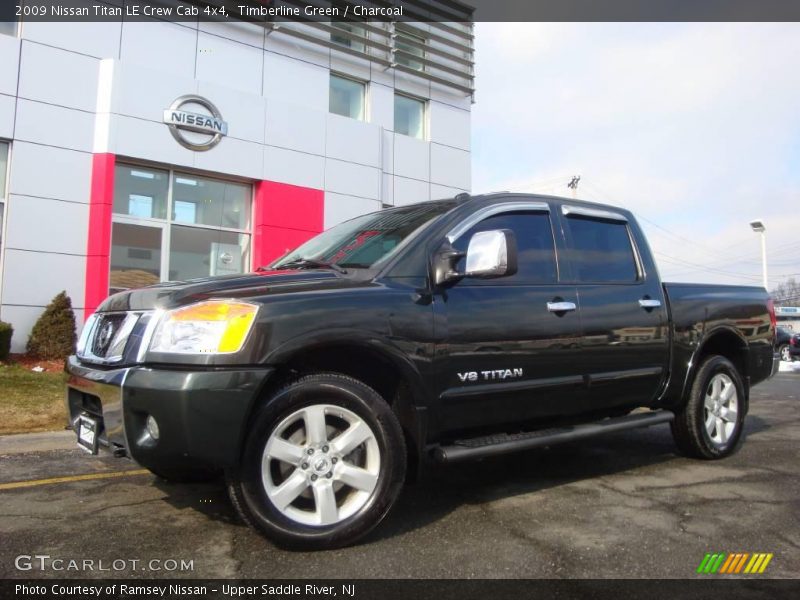 Timberline Green / Charcoal 2009 Nissan Titan LE Crew Cab 4x4