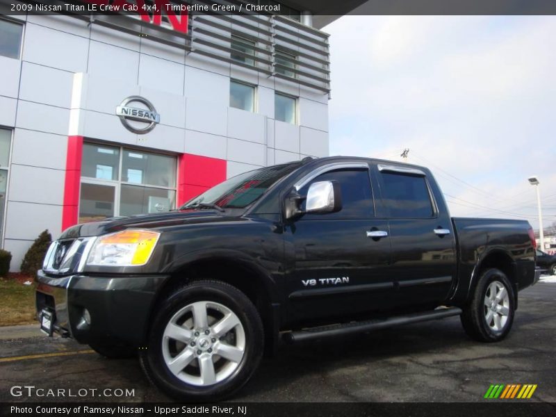 Timberline Green / Charcoal 2009 Nissan Titan LE Crew Cab 4x4