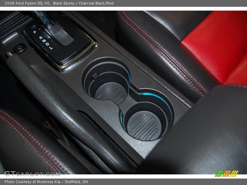 Black Ebony / Charcoal Black/Red 2008 Ford Fusion SEL V6
