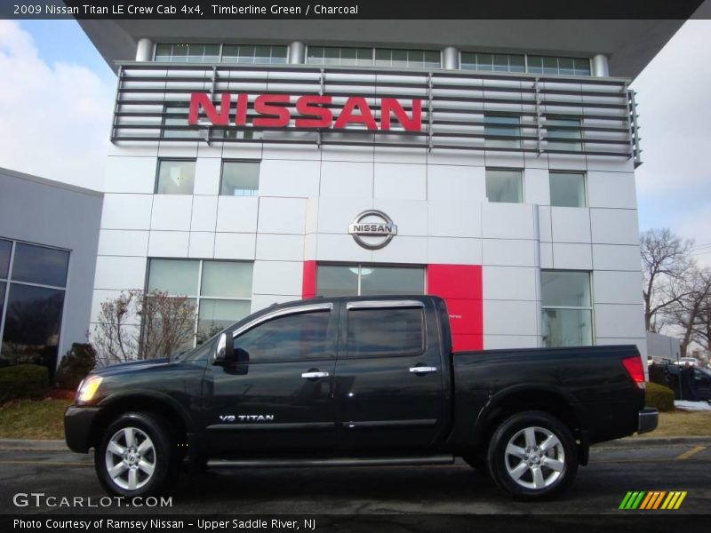 Timberline Green / Charcoal 2009 Nissan Titan LE Crew Cab 4x4