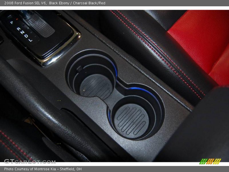 Black Ebony / Charcoal Black/Red 2008 Ford Fusion SEL V6
