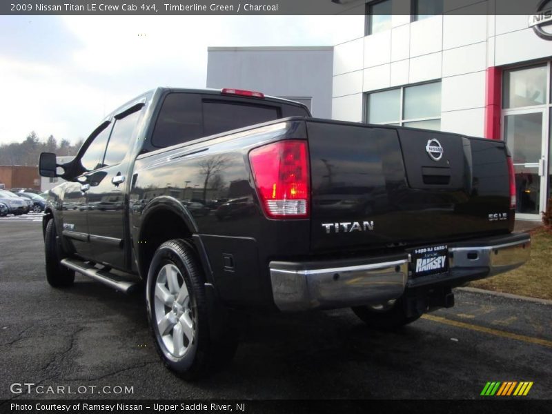 Timberline Green / Charcoal 2009 Nissan Titan LE Crew Cab 4x4