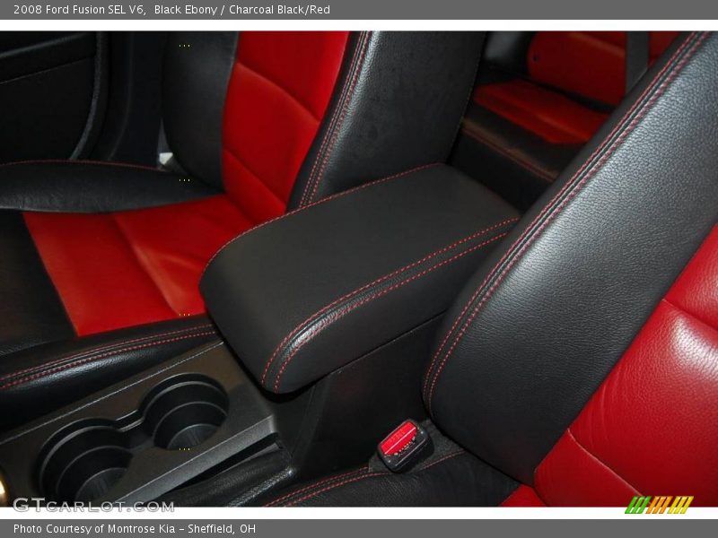 Black Ebony / Charcoal Black/Red 2008 Ford Fusion SEL V6