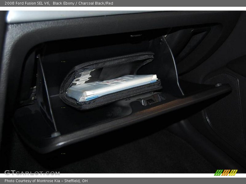 Black Ebony / Charcoal Black/Red 2008 Ford Fusion SEL V6