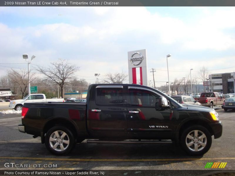 Timberline Green / Charcoal 2009 Nissan Titan LE Crew Cab 4x4