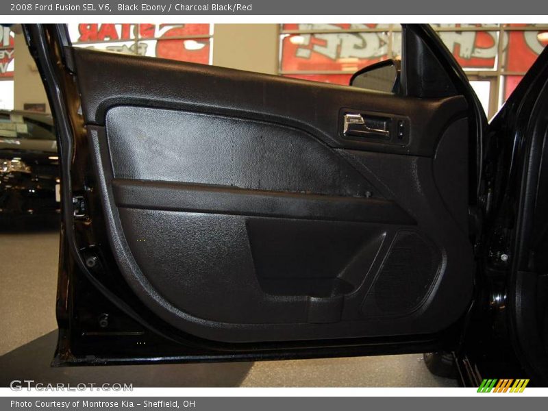 Black Ebony / Charcoal Black/Red 2008 Ford Fusion SEL V6