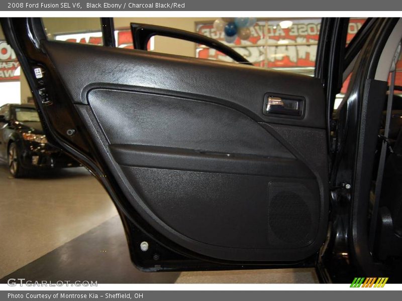 Black Ebony / Charcoal Black/Red 2008 Ford Fusion SEL V6