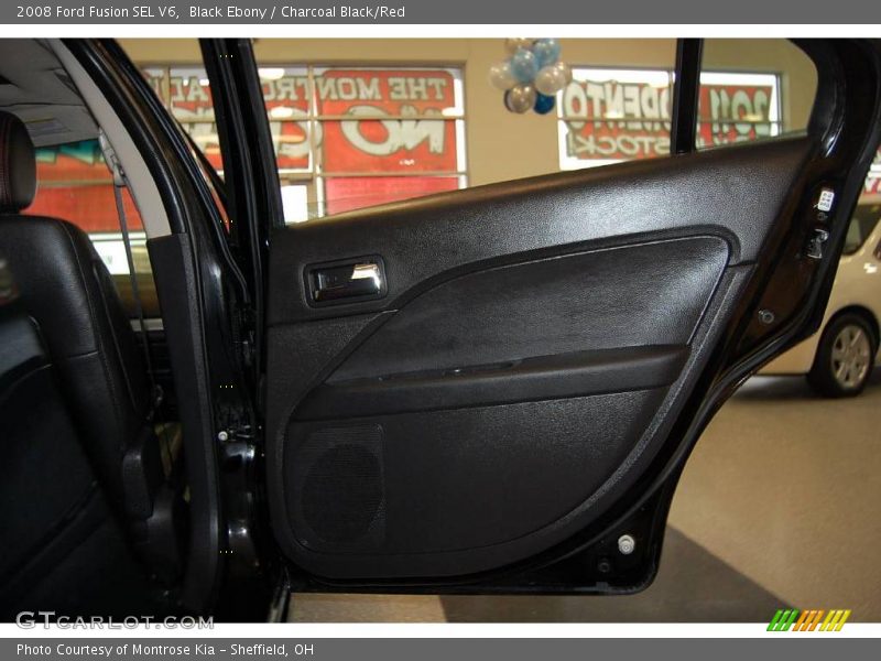 Black Ebony / Charcoal Black/Red 2008 Ford Fusion SEL V6