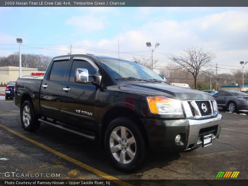 Timberline Green / Charcoal 2009 Nissan Titan LE Crew Cab 4x4