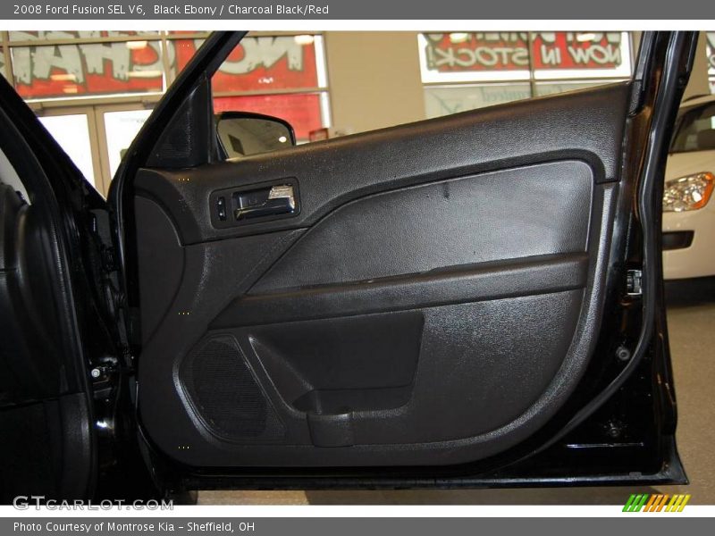 Black Ebony / Charcoal Black/Red 2008 Ford Fusion SEL V6
