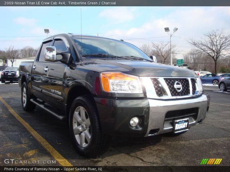 Timberline Green / Charcoal 2009 Nissan Titan LE Crew Cab 4x4