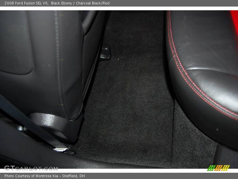 Black Ebony / Charcoal Black/Red 2008 Ford Fusion SEL V6