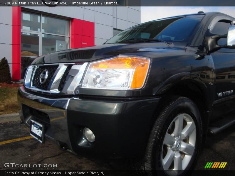Timberline Green / Charcoal 2009 Nissan Titan LE Crew Cab 4x4