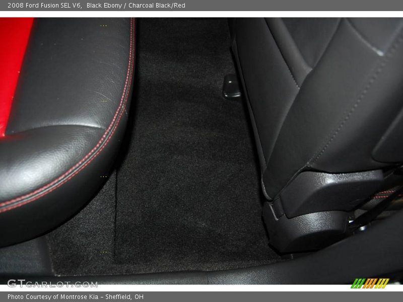 Black Ebony / Charcoal Black/Red 2008 Ford Fusion SEL V6