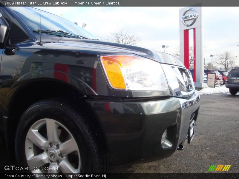 Timberline Green / Charcoal 2009 Nissan Titan LE Crew Cab 4x4