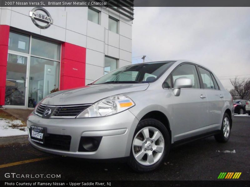 Brilliant Silver Metallic / Charcoal 2007 Nissan Versa SL
