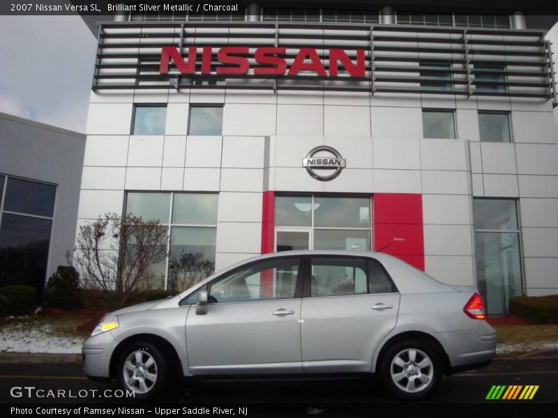 Brilliant Silver Metallic / Charcoal 2007 Nissan Versa SL