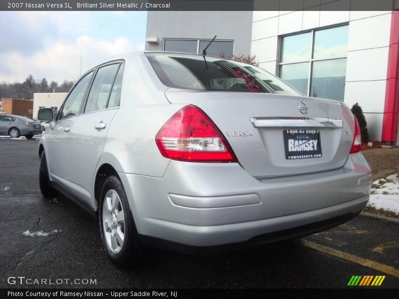 Brilliant Silver Metallic / Charcoal 2007 Nissan Versa SL