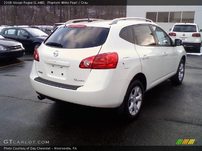 Phantom White Pearl / Gray 2008 Nissan Rogue SL AWD