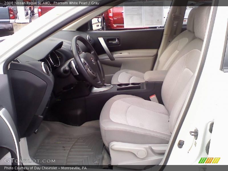 Phantom White Pearl / Gray 2008 Nissan Rogue SL AWD