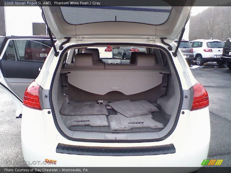 Phantom White Pearl / Gray 2008 Nissan Rogue SL AWD
