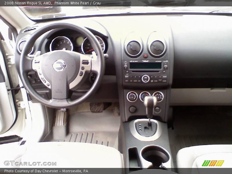Phantom White Pearl / Gray 2008 Nissan Rogue SL AWD