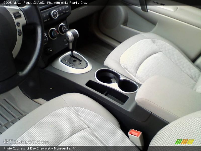 Phantom White Pearl / Gray 2008 Nissan Rogue SL AWD