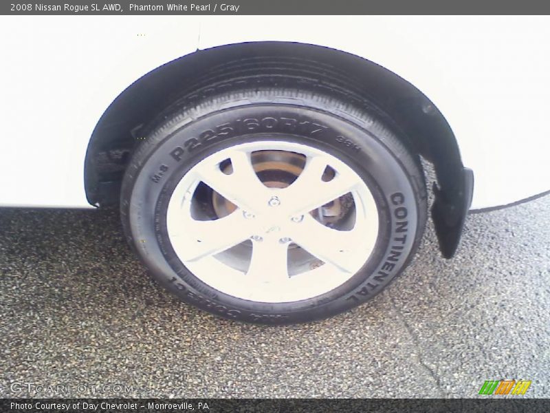 Phantom White Pearl / Gray 2008 Nissan Rogue SL AWD