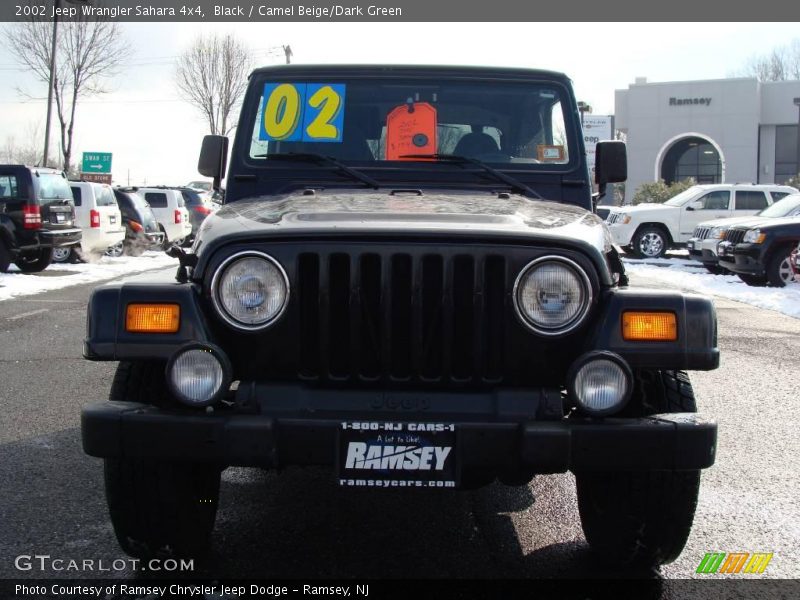 Black / Camel Beige/Dark Green 2002 Jeep Wrangler Sahara 4x4