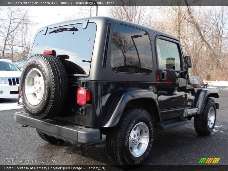 Black / Camel Beige/Dark Green 2002 Jeep Wrangler Sahara 4x4
