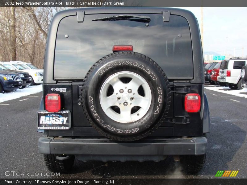 Black / Camel Beige/Dark Green 2002 Jeep Wrangler Sahara 4x4