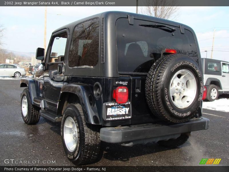 Black / Camel Beige/Dark Green 2002 Jeep Wrangler Sahara 4x4
