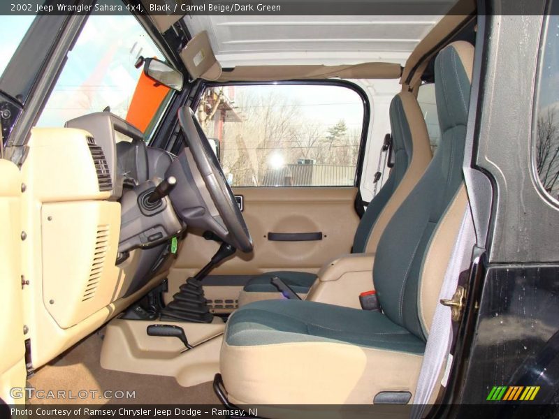 Black / Camel Beige/Dark Green 2002 Jeep Wrangler Sahara 4x4