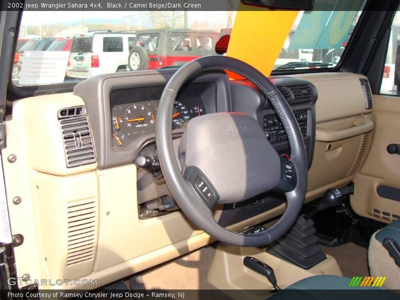 Black / Camel Beige/Dark Green 2002 Jeep Wrangler Sahara 4x4