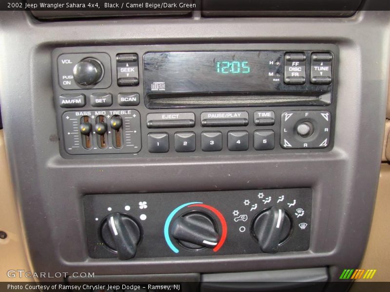 Black / Camel Beige/Dark Green 2002 Jeep Wrangler Sahara 4x4
