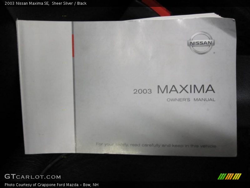 Sheer Silver / Black 2003 Nissan Maxima SE