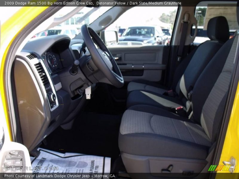 Detonator Yellow / Dark Slate/Medium Graystone 2009 Dodge Ram 1500 Big Horn Edition Crew Cab