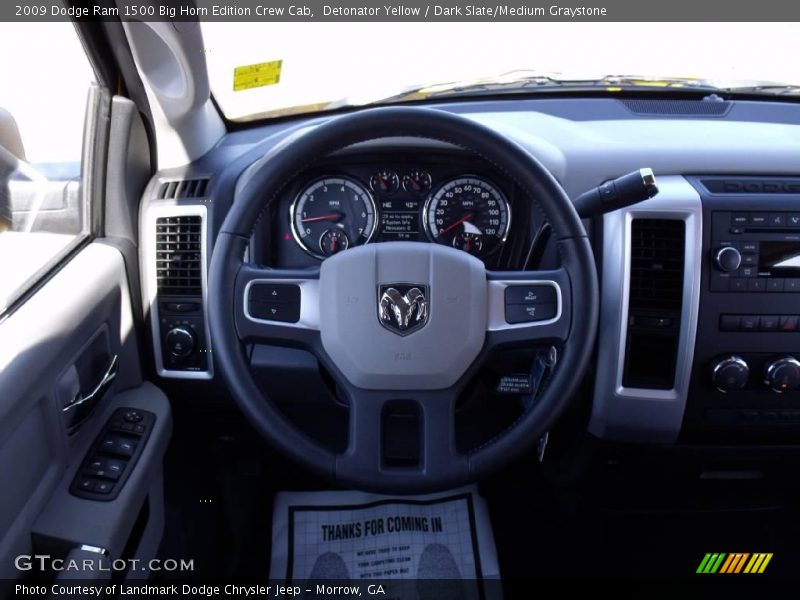 Detonator Yellow / Dark Slate/Medium Graystone 2009 Dodge Ram 1500 Big Horn Edition Crew Cab