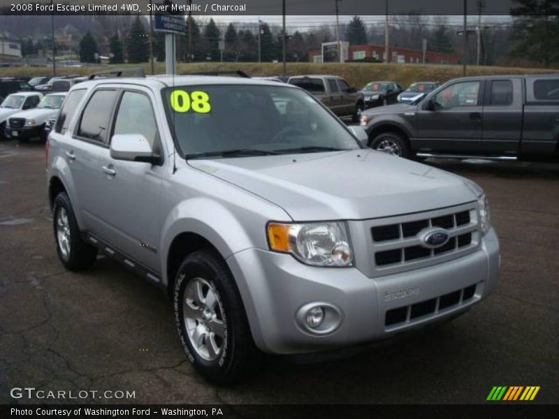 Silver Metallic / Charcoal 2008 Ford Escape Limited 4WD